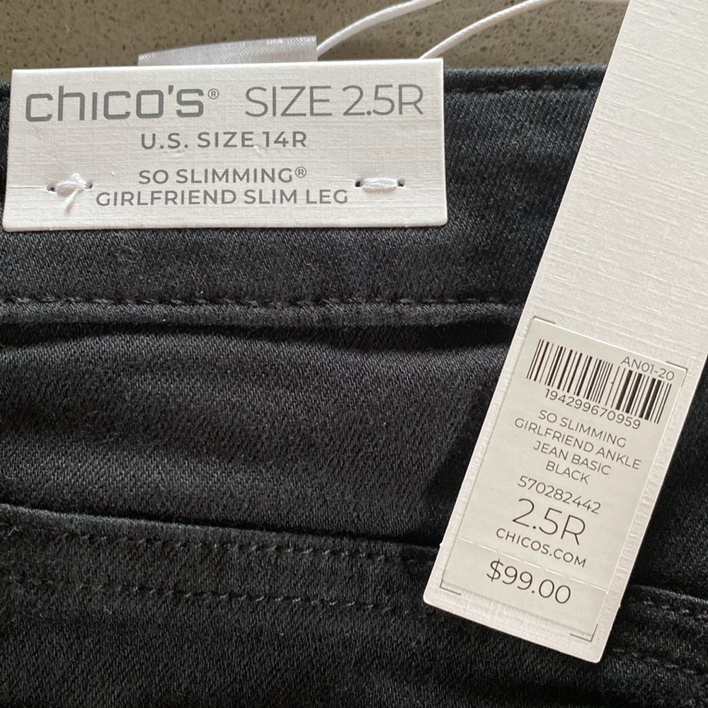 Black Girlfriend Slim Leg Ankle sz 2.5R - Picture 3 of 6